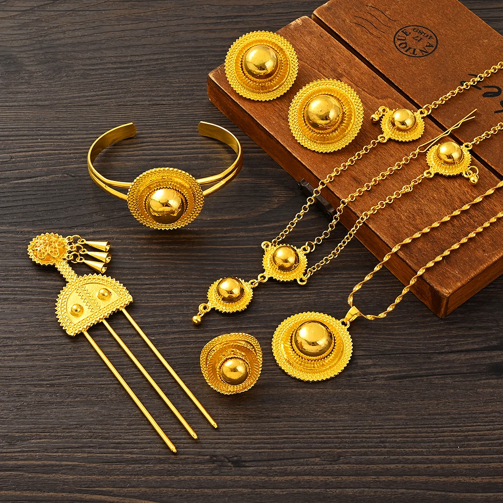 Habesha Luxury Gold Color Jewelry Sets