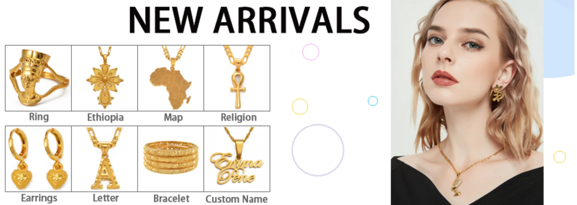 Habesha Big Cross Silver/Gold Color Jewelry Set