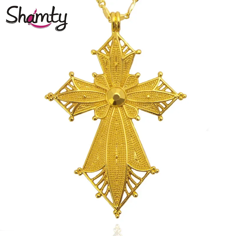Habesha Large Cross Necklace Jwelery