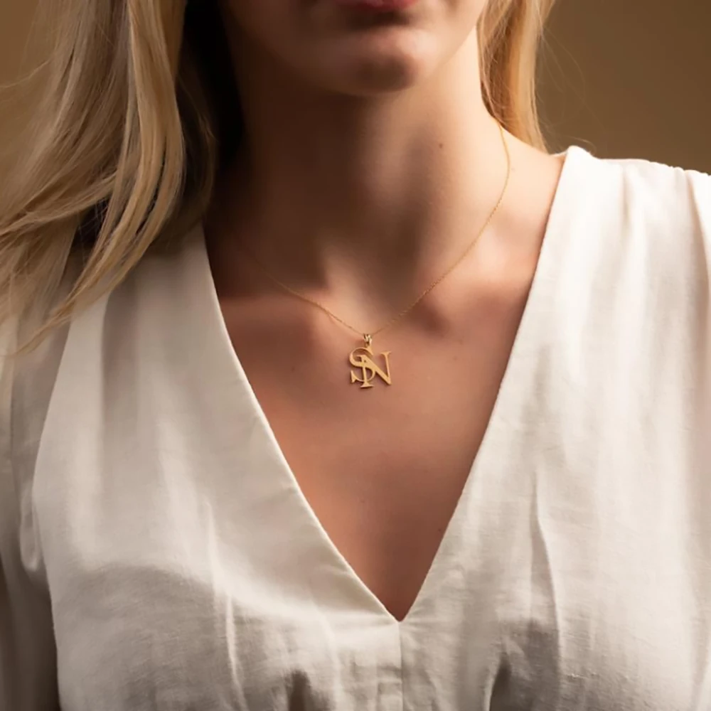 Personalized Customized English Letter Combination Pendant Necklace Personalized Customized English Letter Combination Pendant Necklace