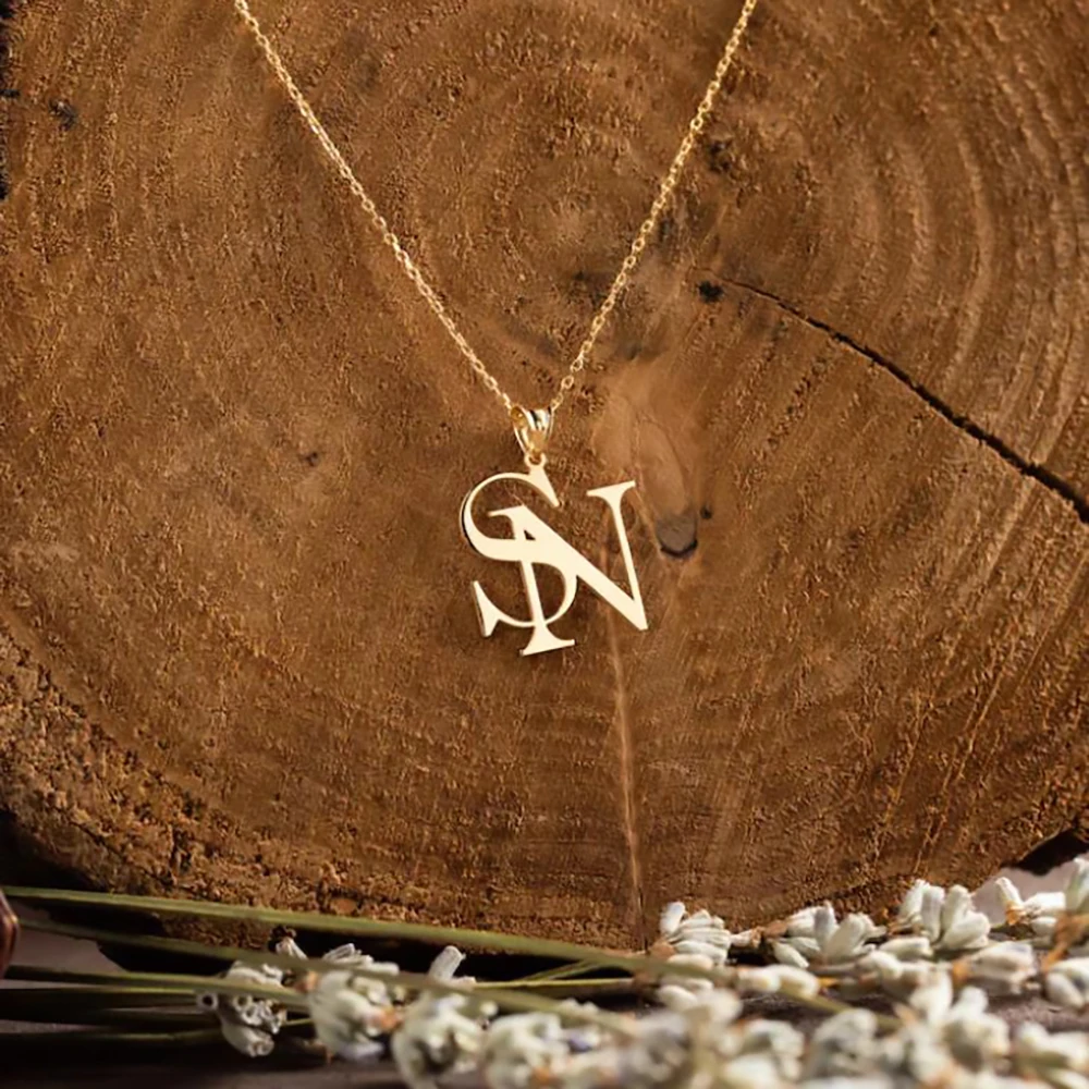 Personalized Customized English Letter Combination Pendant Necklace Personalized Customized English Letter Combination Pendant Necklace