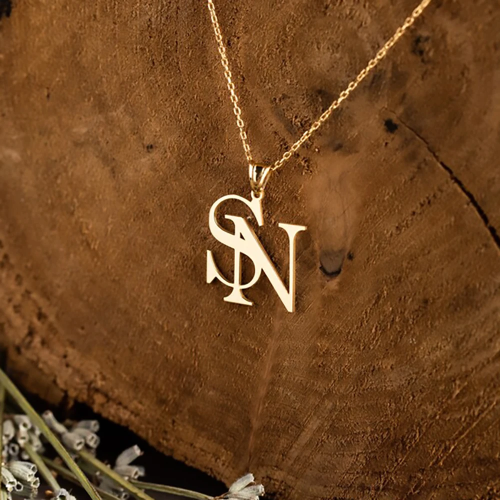 Personalized Customized English Letter Combination Pendant Necklace Personalized Customized English Letter Combination Pendant Necklace