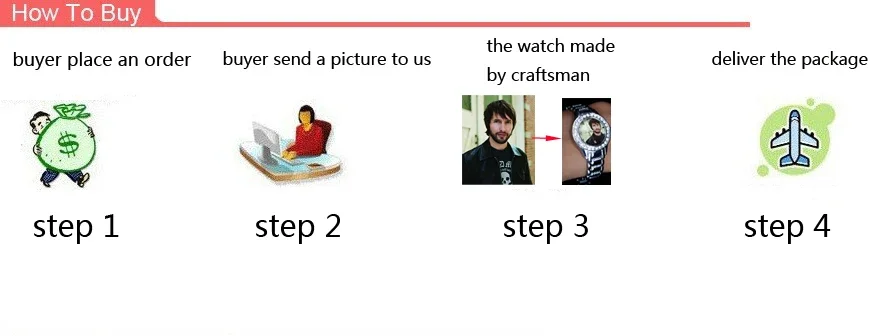 Rhinestone Custom Photo Women Quartz Watch