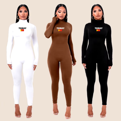 TIGRAY Long Sleeve Jumpsuit Tight