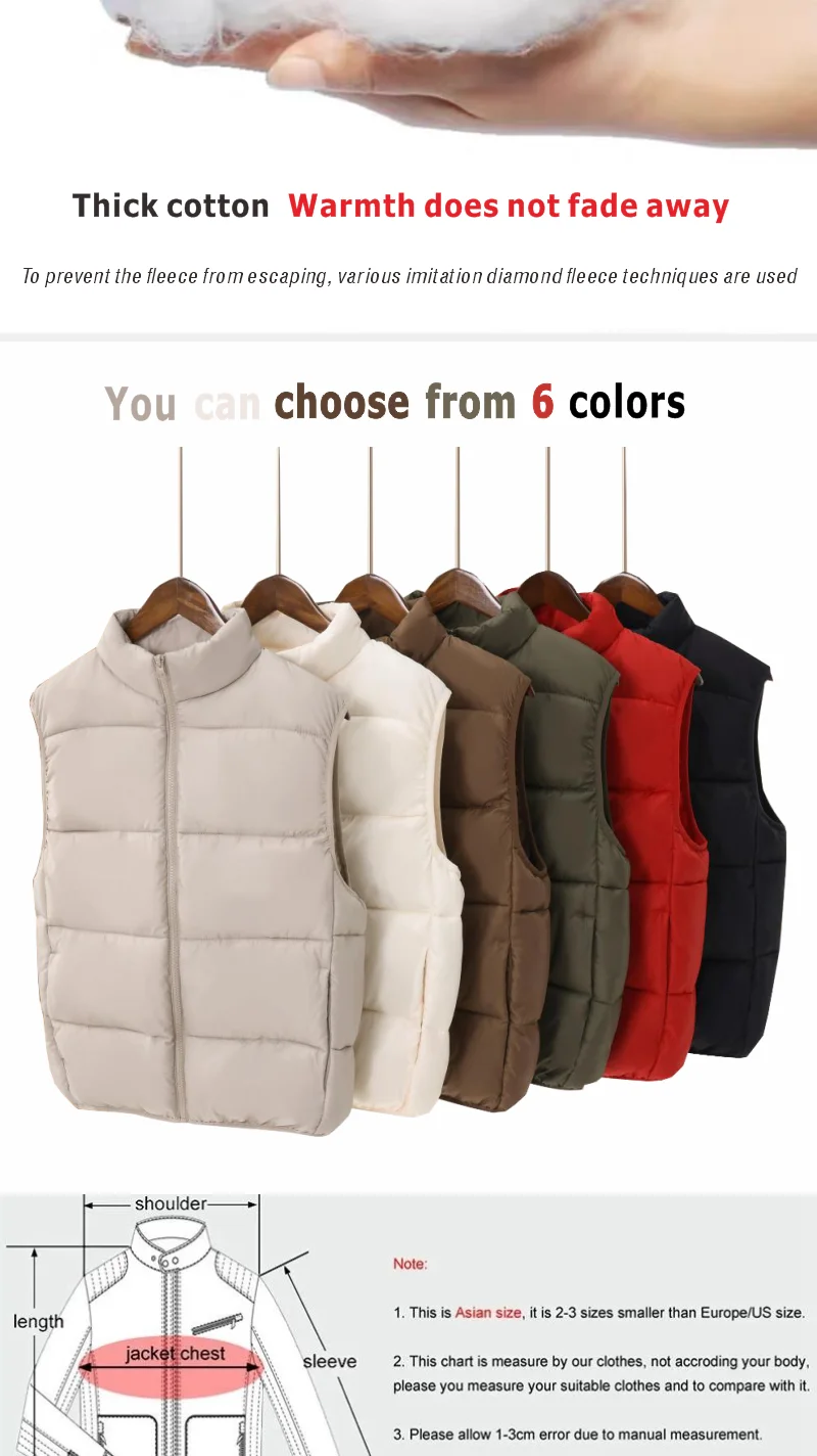 TIGRAY Men's Zipper Warm Vest TIGRAY Men's Zipper Warm Vest
