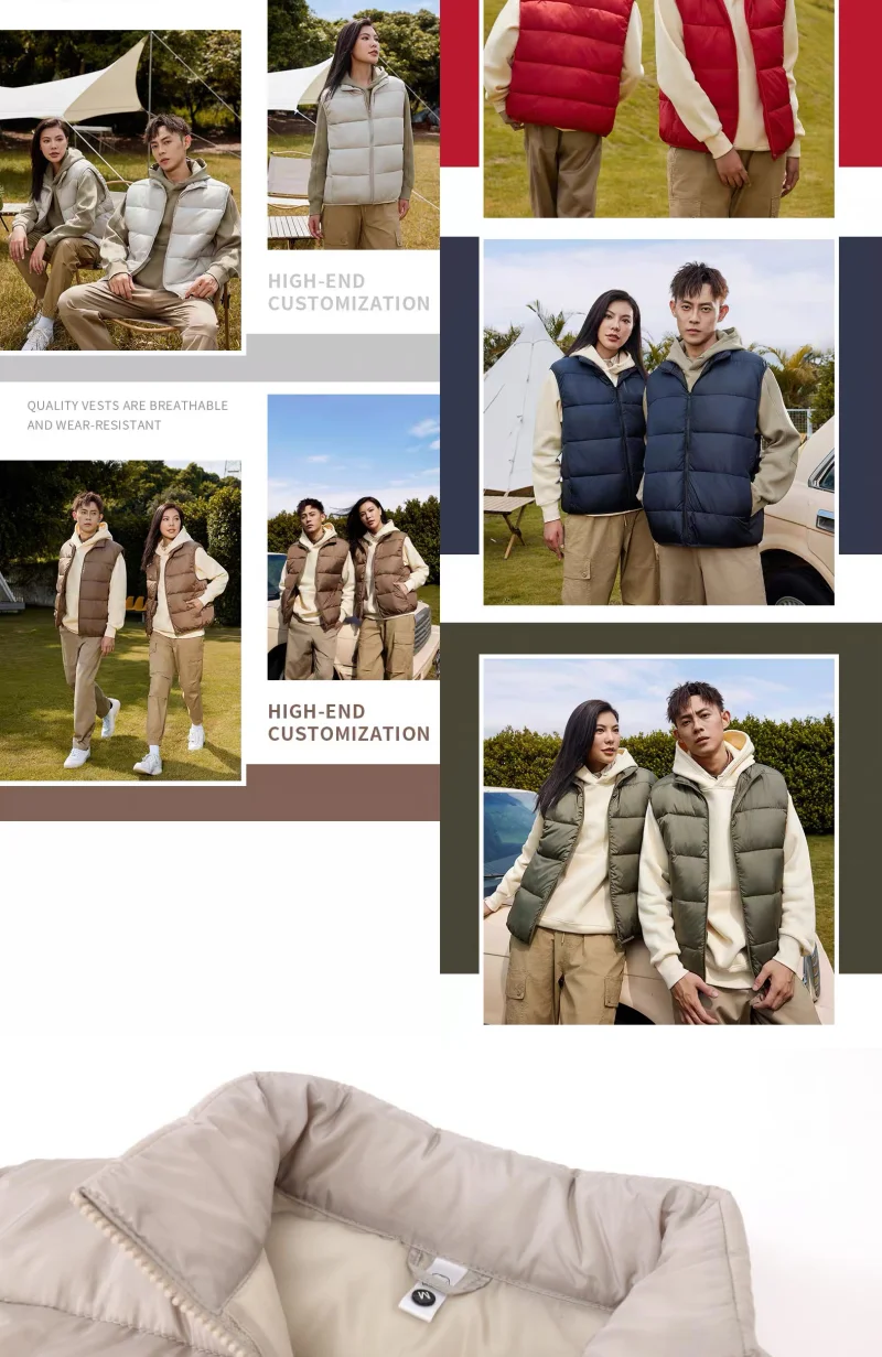 TIGRAY Men's Zipper Warm Vest TIGRAY Men's Zipper Warm Vest