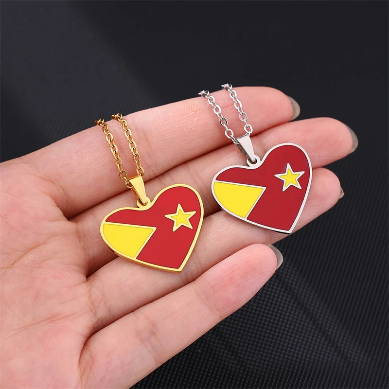 TIGRAY Flag Heart Necklace